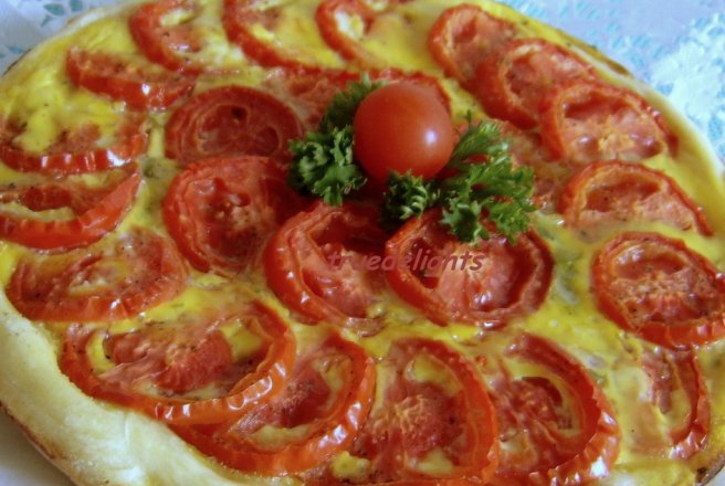 Quiche cu branza si rosii