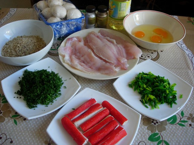 Rulouri de pangasius cu surimi