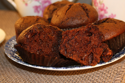 Muffins  cu cafea mocha si ciocolata