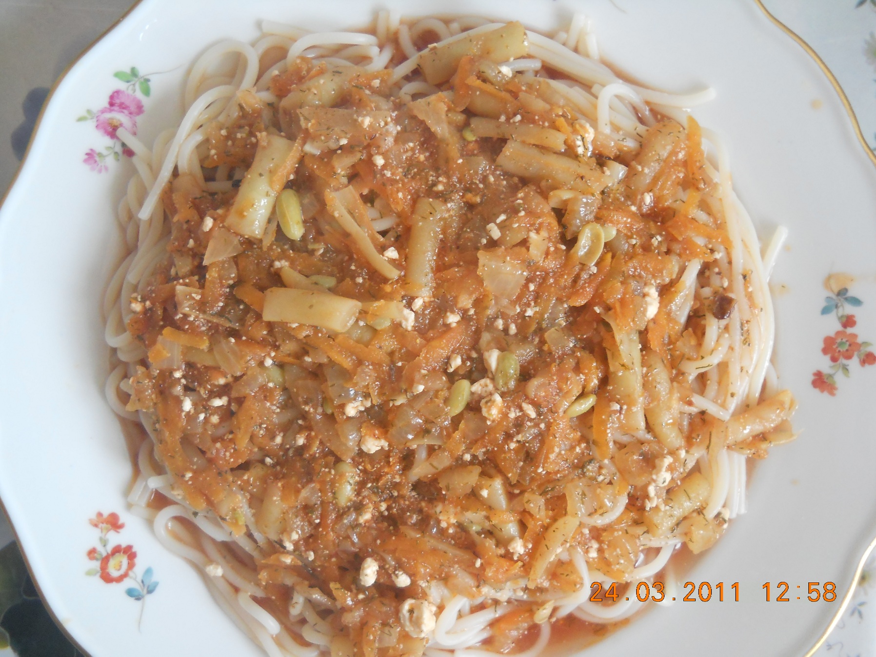 Spaghete cu legume