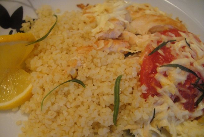 Cuscus cu piept de pui la cuptor