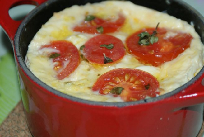 Mini-clafoutis de tomates au chèvre