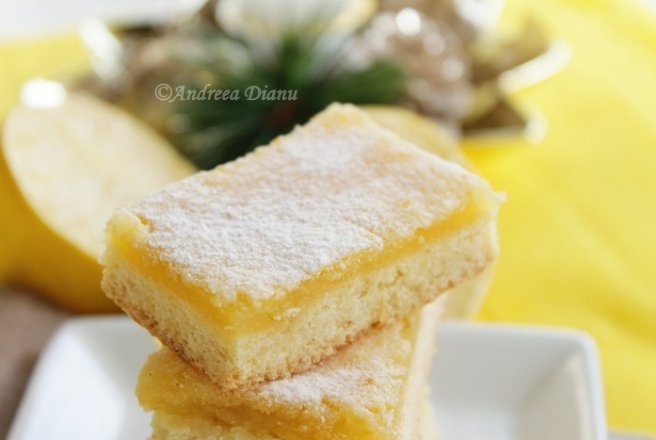 Lemon bars/ patratele cu lamaie