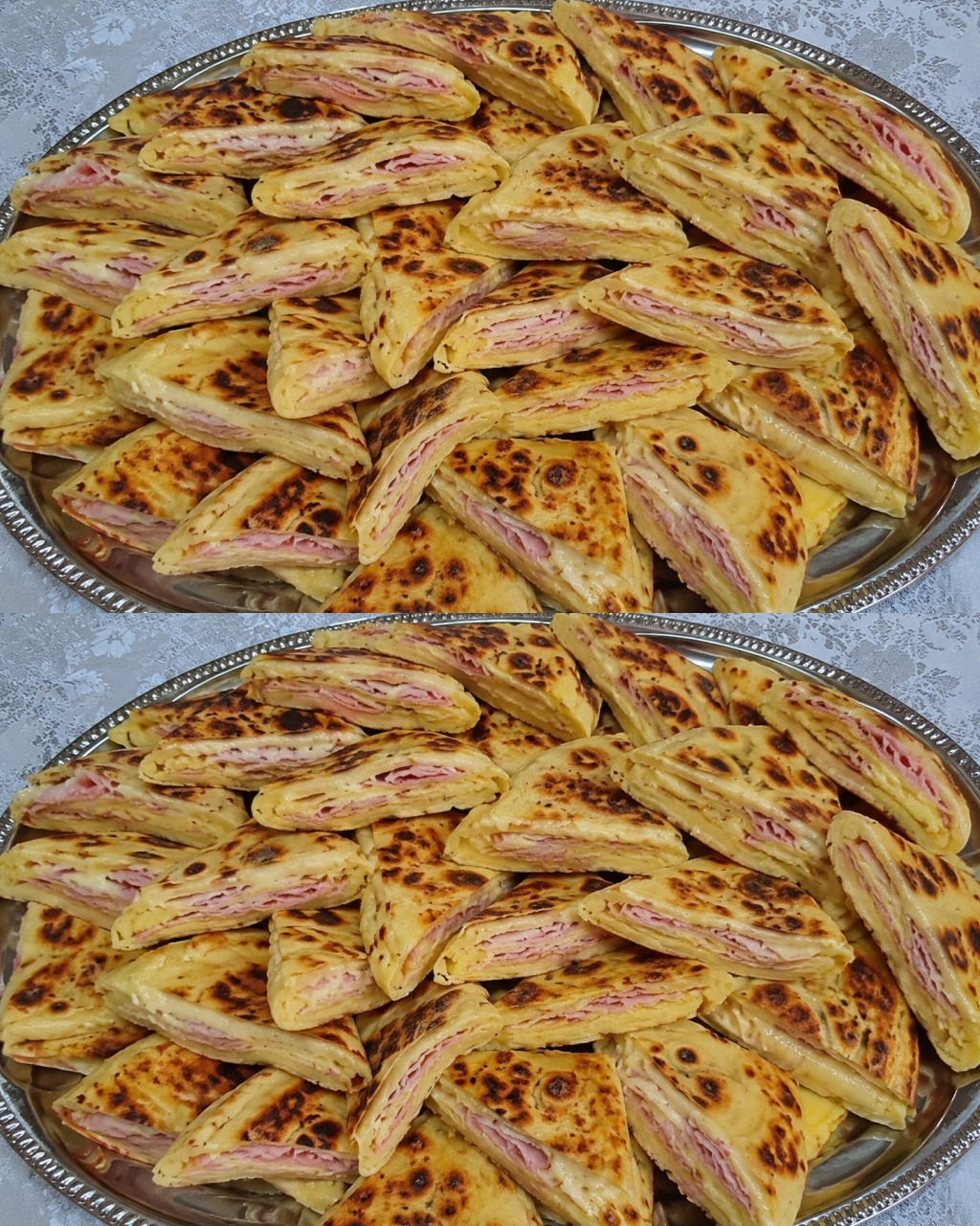 Clatite aperitiv - cu sunca si cascaval