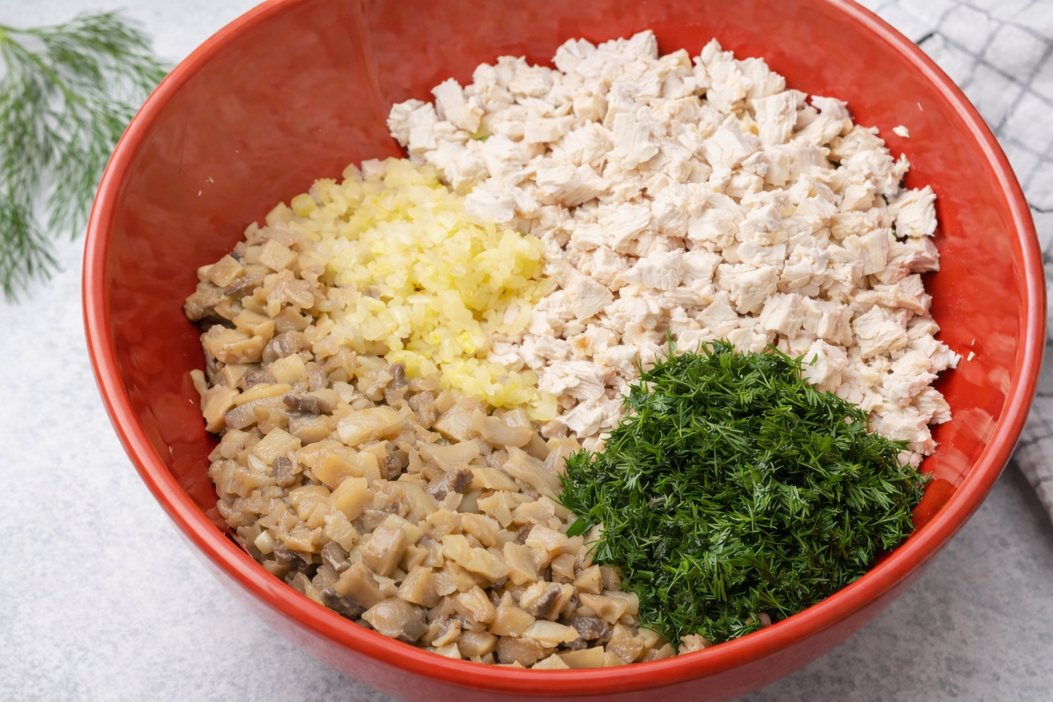 Salata de ciuperci si pui