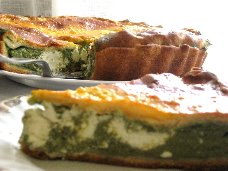 Tarta cu spanac,branza feta si bilute de mozzarella