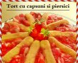 Tort cu capsuni , piersici si ciocolata-3