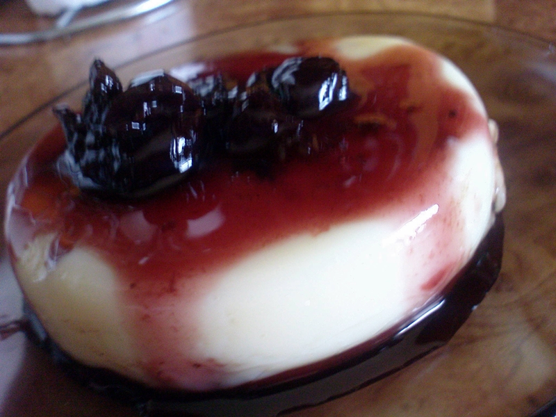 Pudding cu dulceata de visine