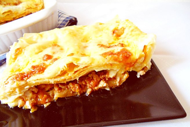 Lasagne cu cannelloni şi carne de porc