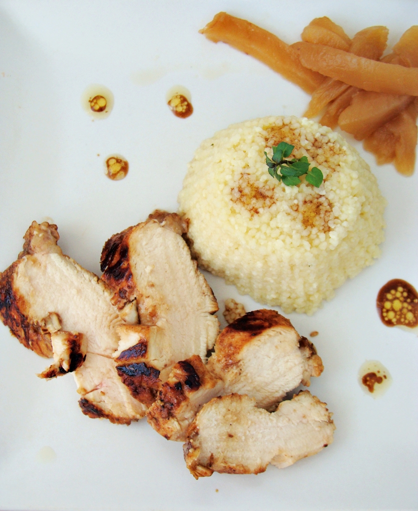 Pui balsamic cu cuscus