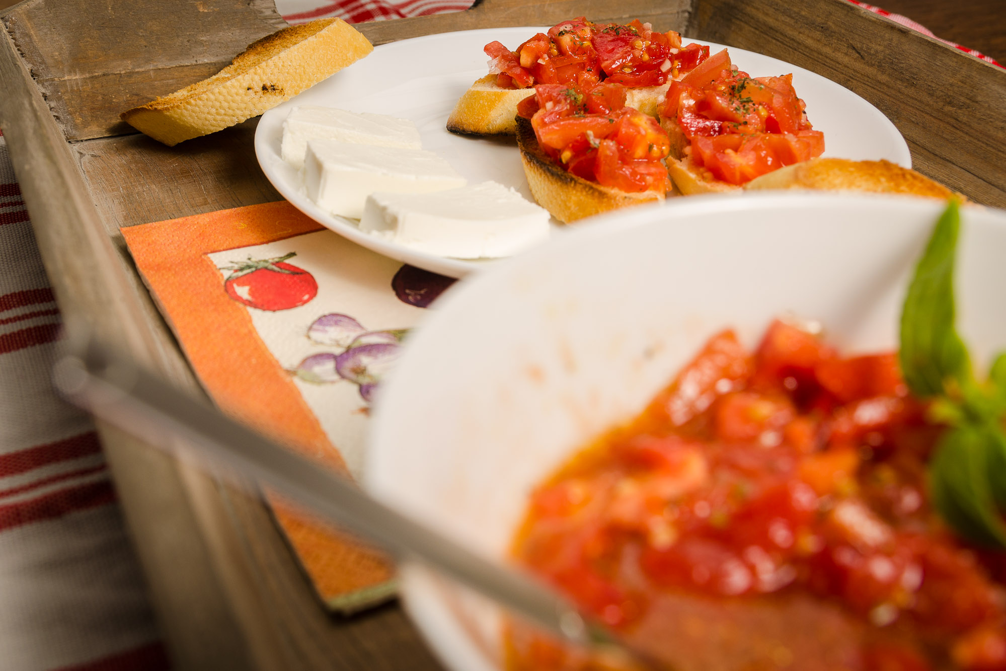 Bruschetta con feta