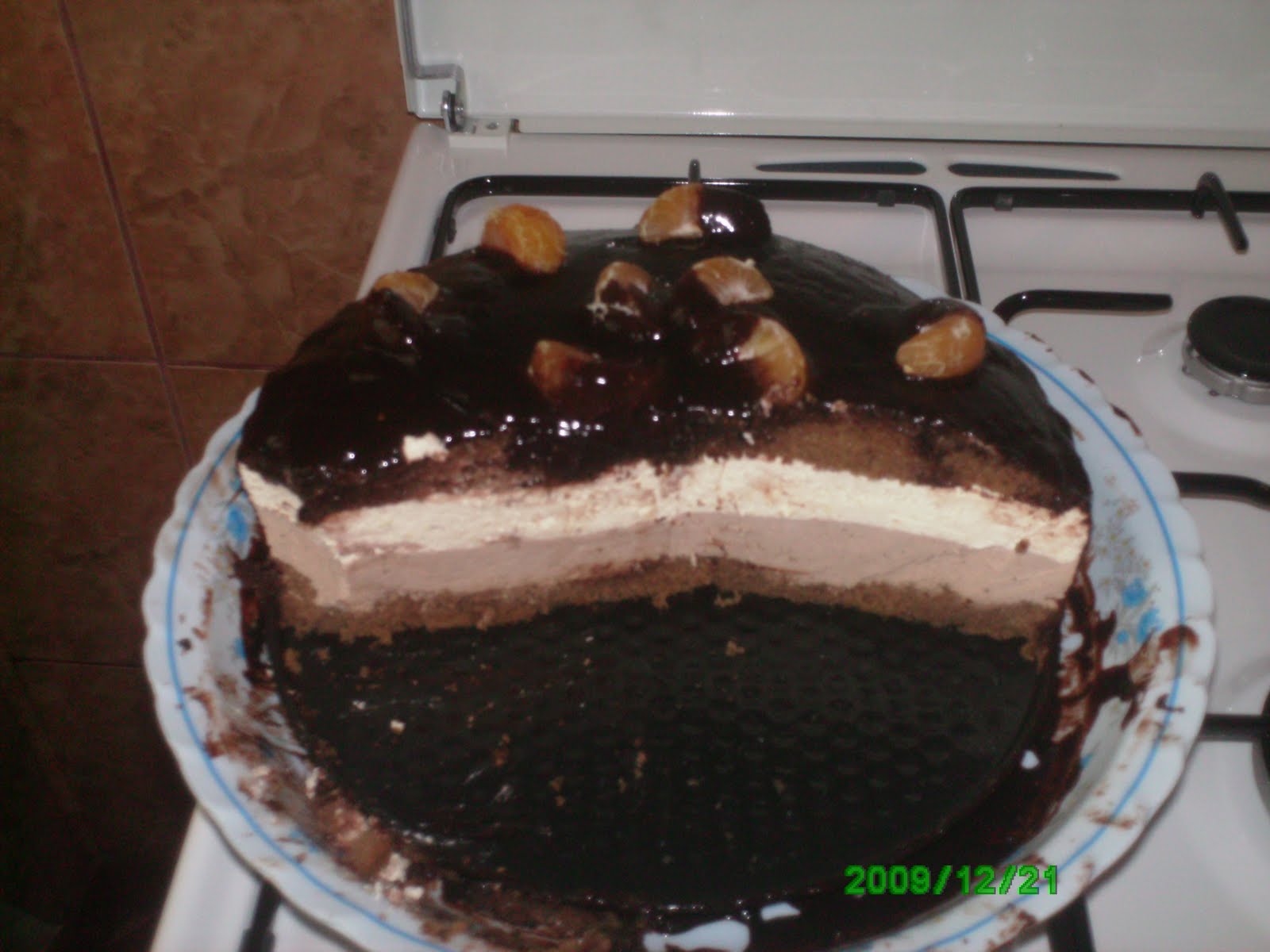 Tort de mousse de ciocolata