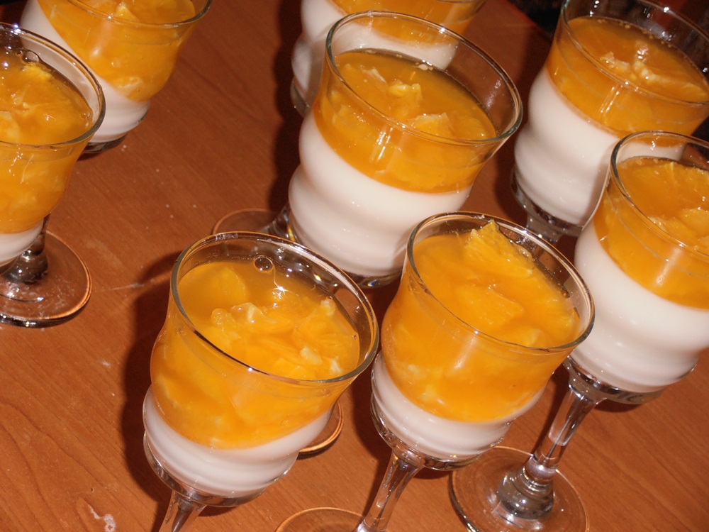 Panna Cotta cu jeleu de portocale