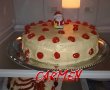 Tort cu doua creme si cirese confiate.-8