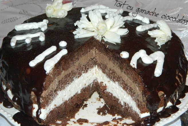 Tort cu ganache ciocolatos