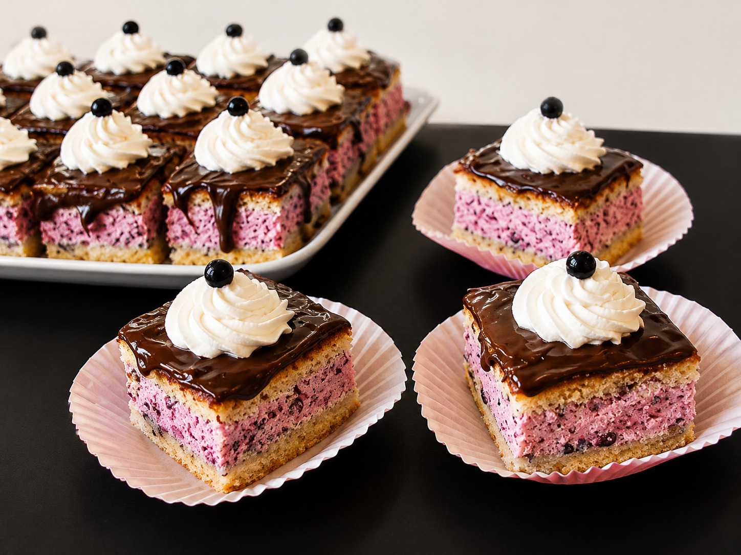 Prajitura cu mousse de afine