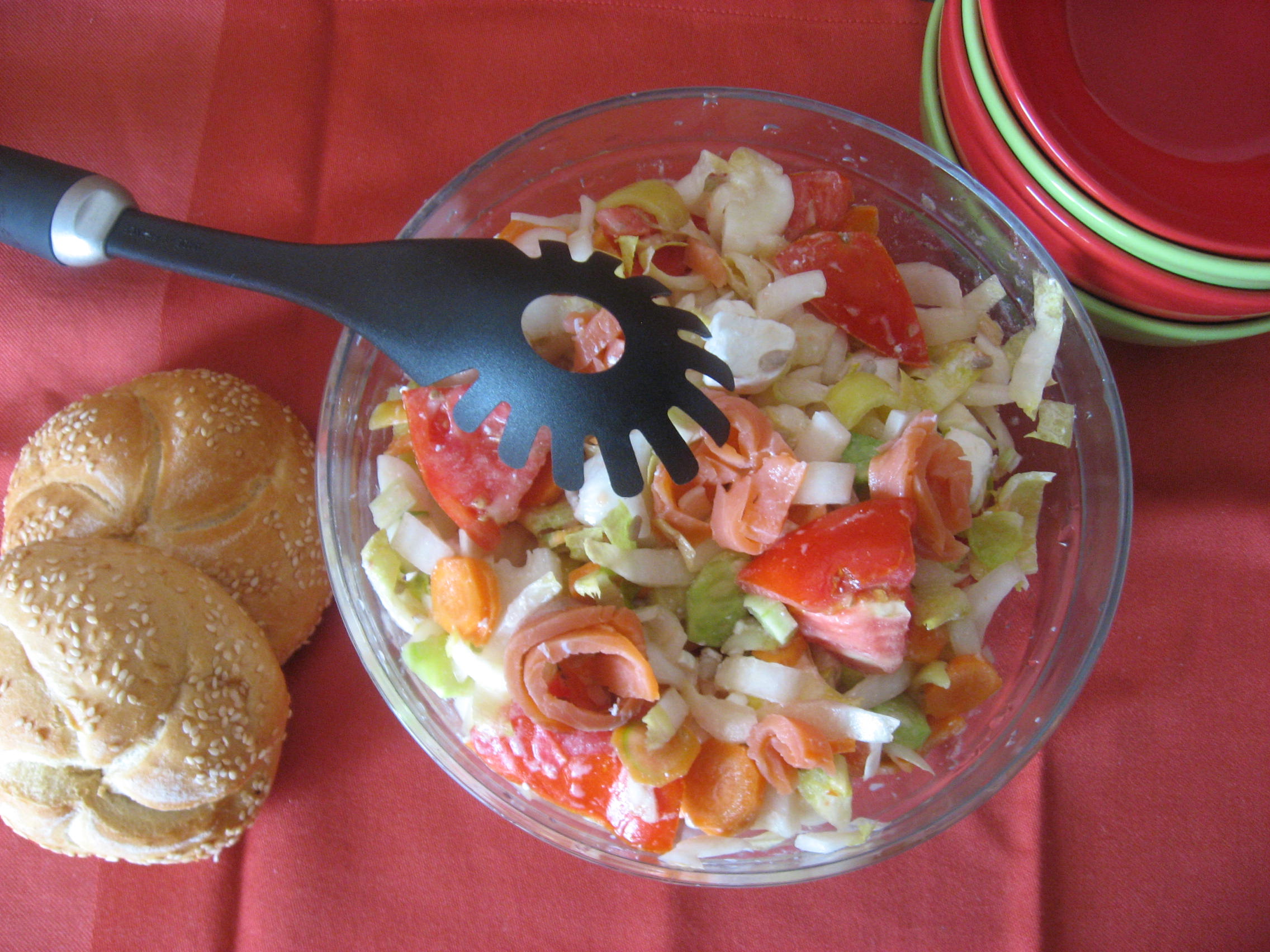 Salata de andive cu somon afumat