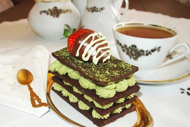 Ciocolata si ganache cu matcha