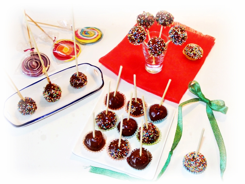 Cake pops cu rom si ciocolata