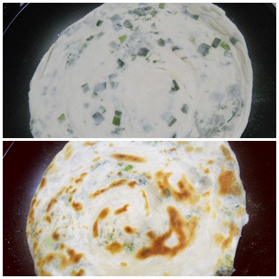 Scallion pancakes sau clătite cu ceapă