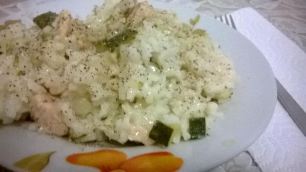 Risotto cu piept de pui si zucchine