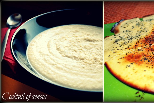 Supa crema de conopida cu focaccia de casa