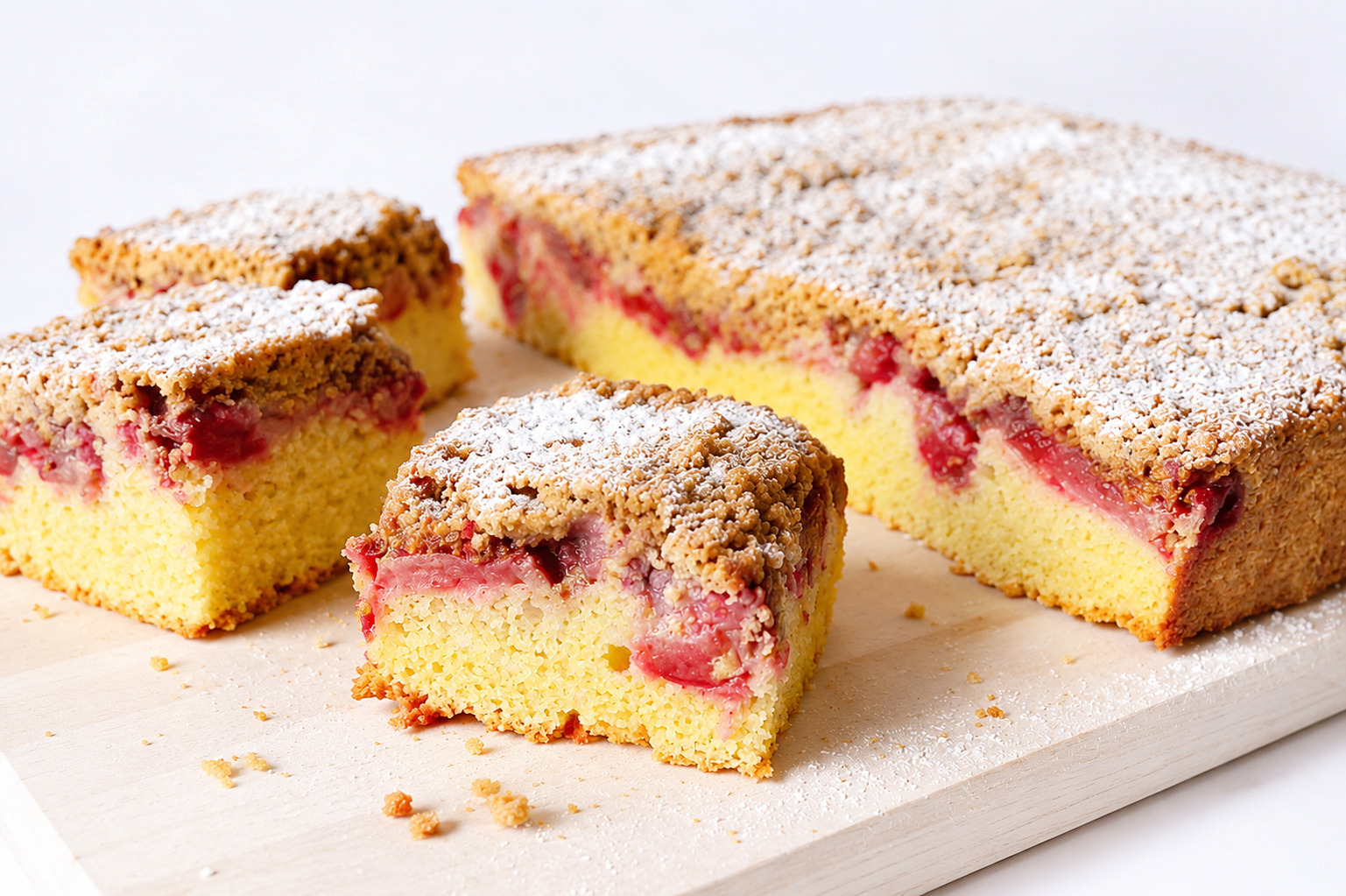 Prajitura rasturnata cu capsuni si biscuiti