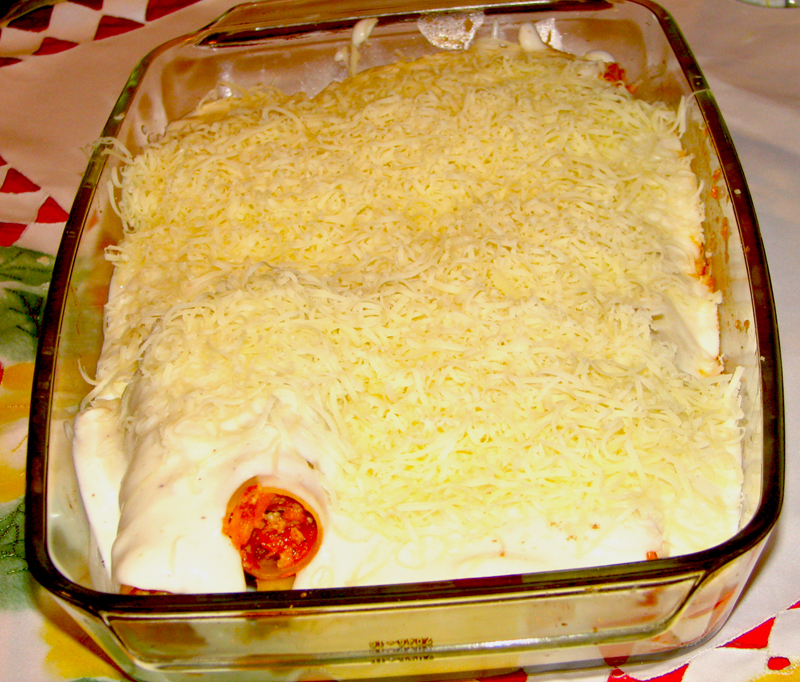 Cannelloni cu carne de curcan