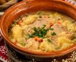 Paprikas cu carne, mazare si galuste-12
