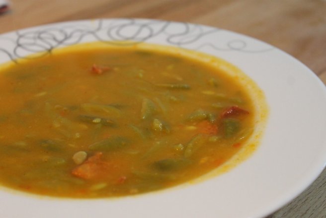 Supa crema de legume cu fasole verde