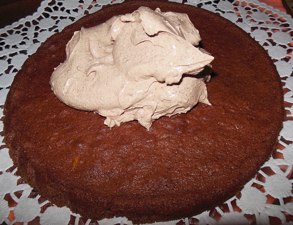 Tort cu ganache de ciocolata, mascarpone si mandarine