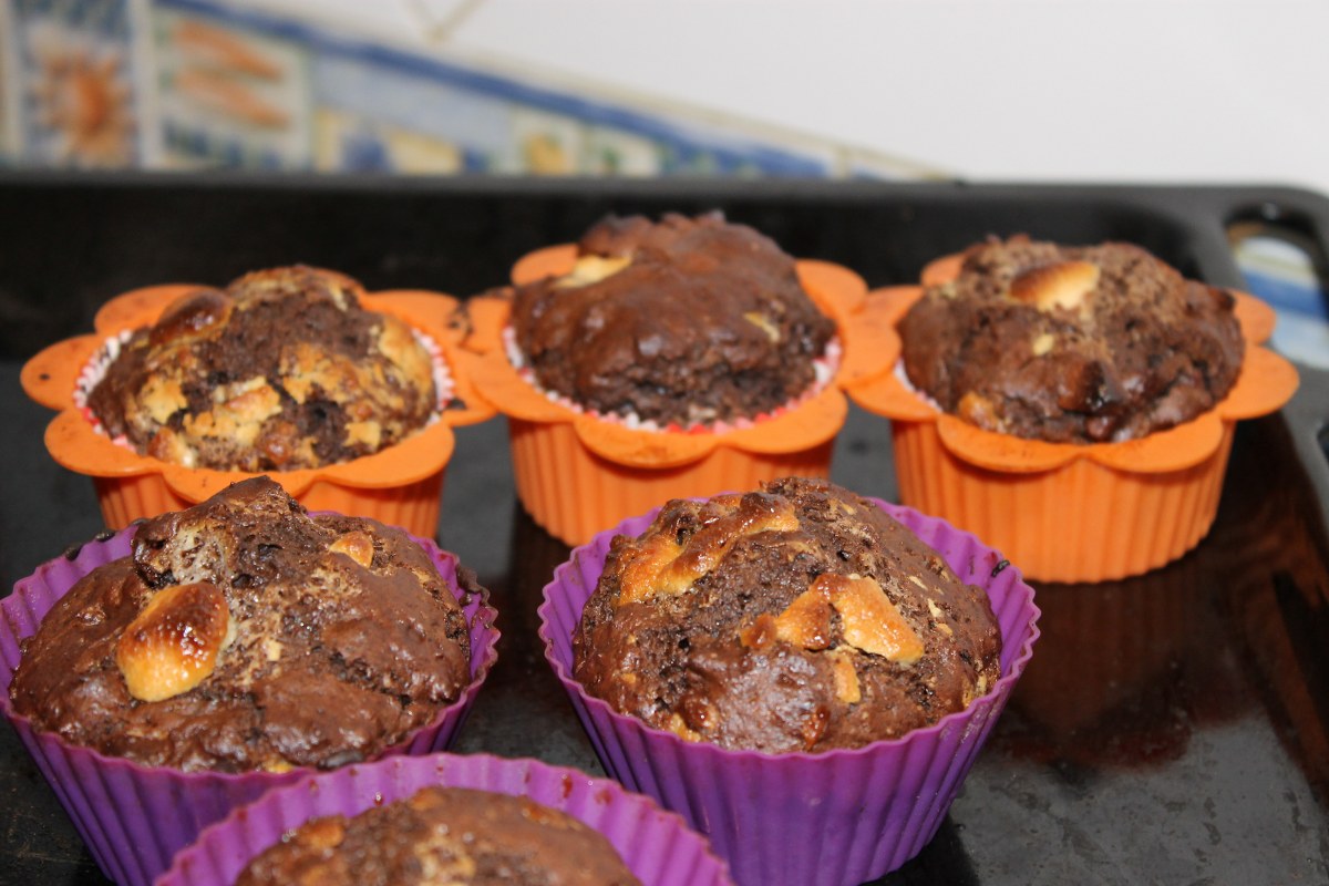 Muffins cu bucati de ciocolata