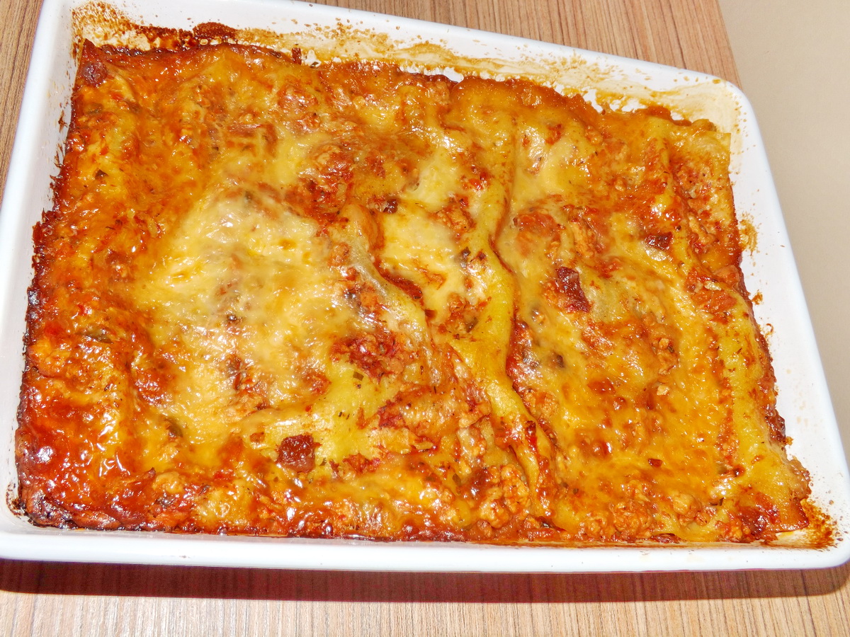 Lasagna cu piept de pui si dovlecel