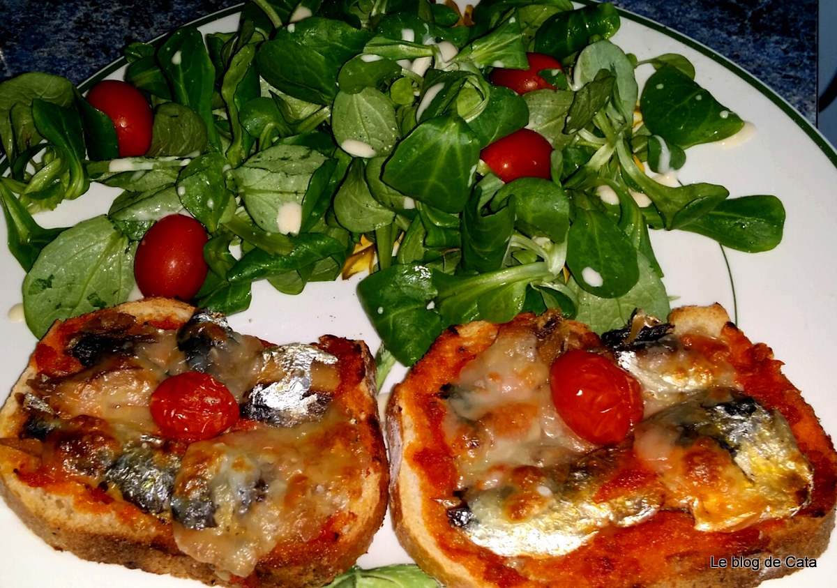 Bruschetta cu sardine