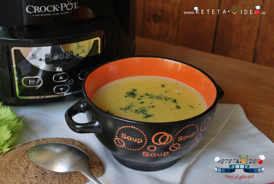 Supa crema de branzeturi si bere la slow cooker Crock-Pot 4,7 L
