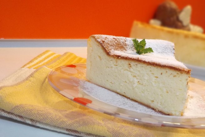 Cheesecake simplu cu ciocolata alba-Cheesecake japonez