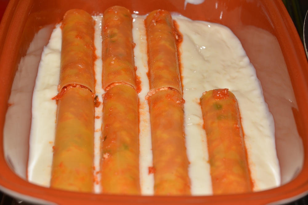 Cannelloni cu carne de pui