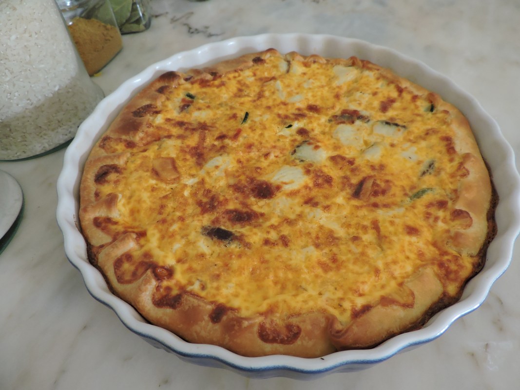 Quiche cu legume si peste