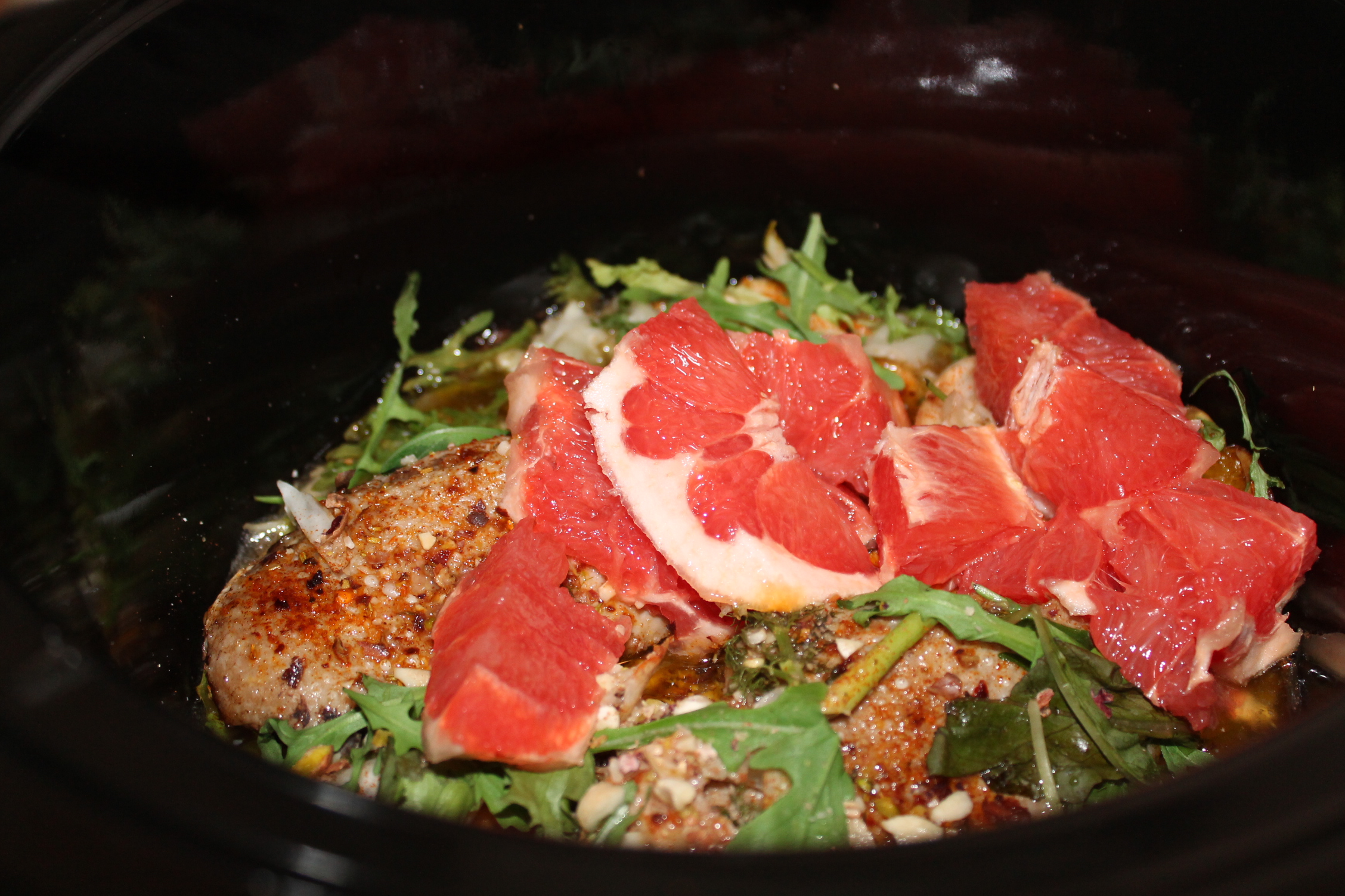 Piept de rata cu fistic, citrice si rucola la slow cooker Crock-Pot