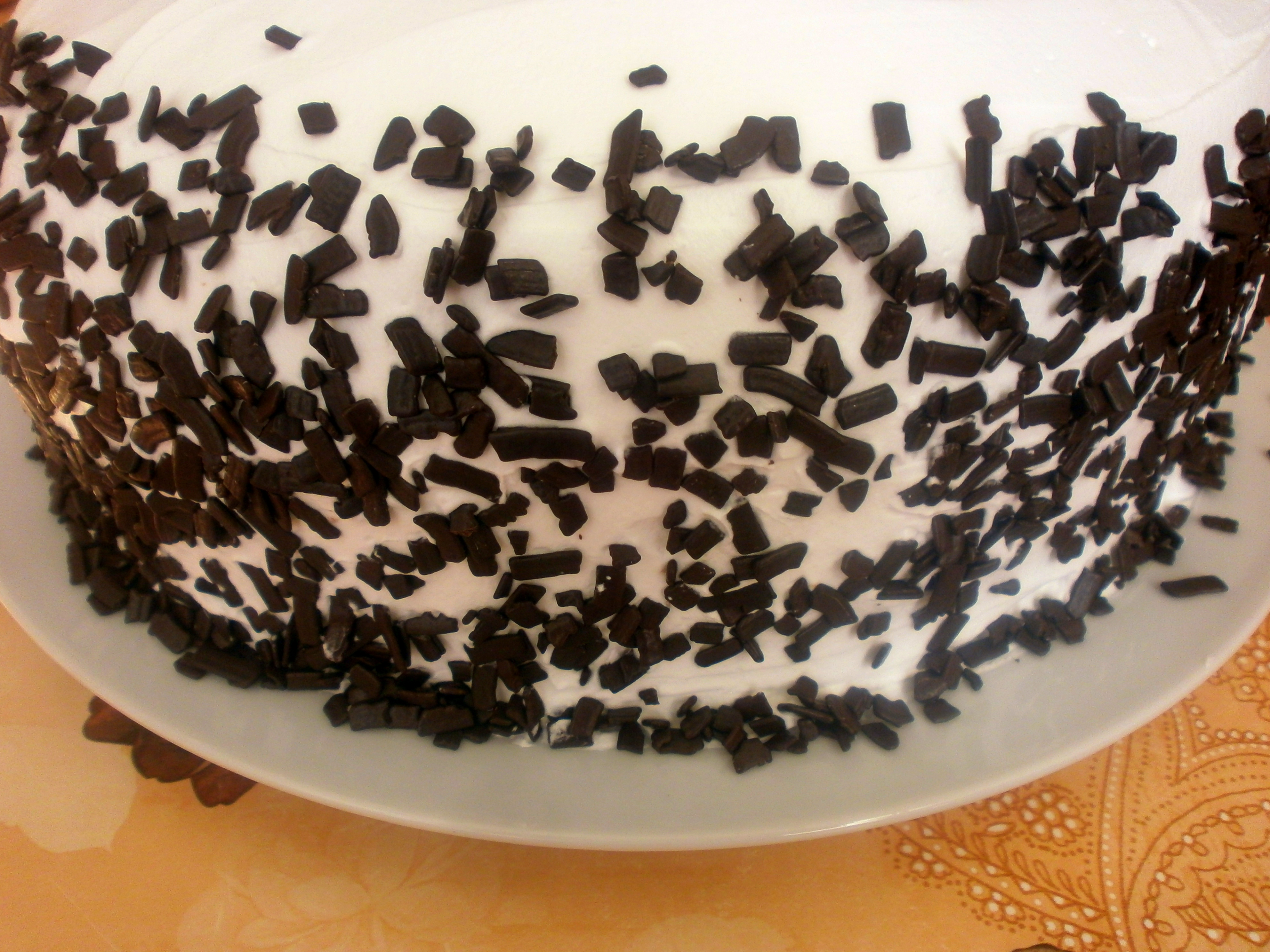 Tort cu doua creme ganache si fructe - reteta cu nr. 300