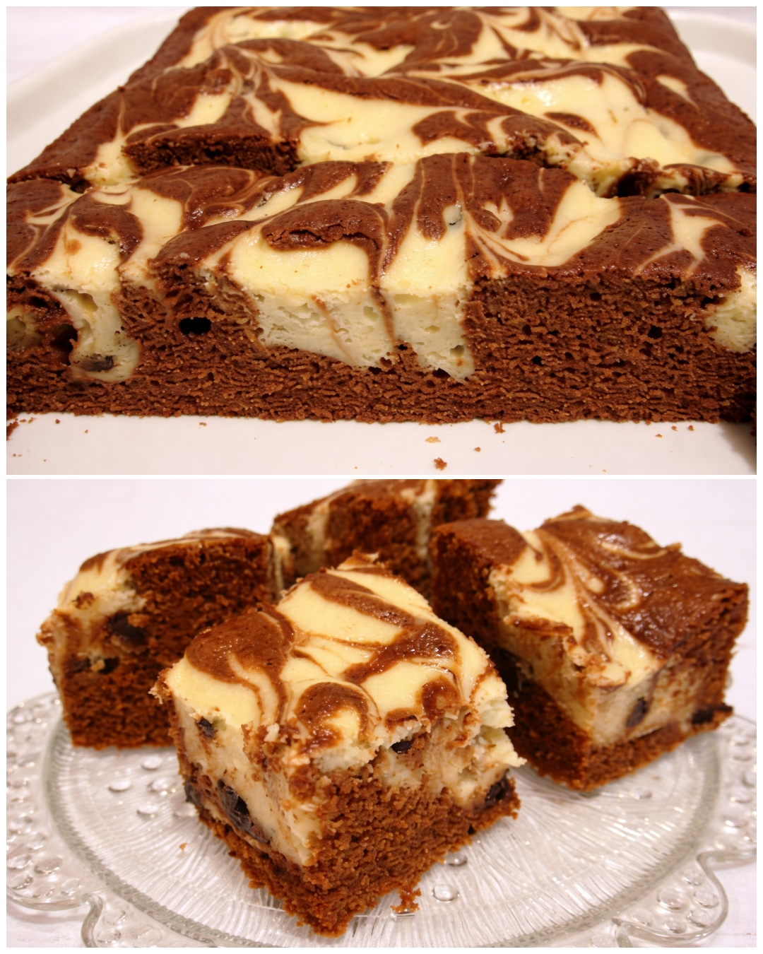 Prajitura marmorata cu branza