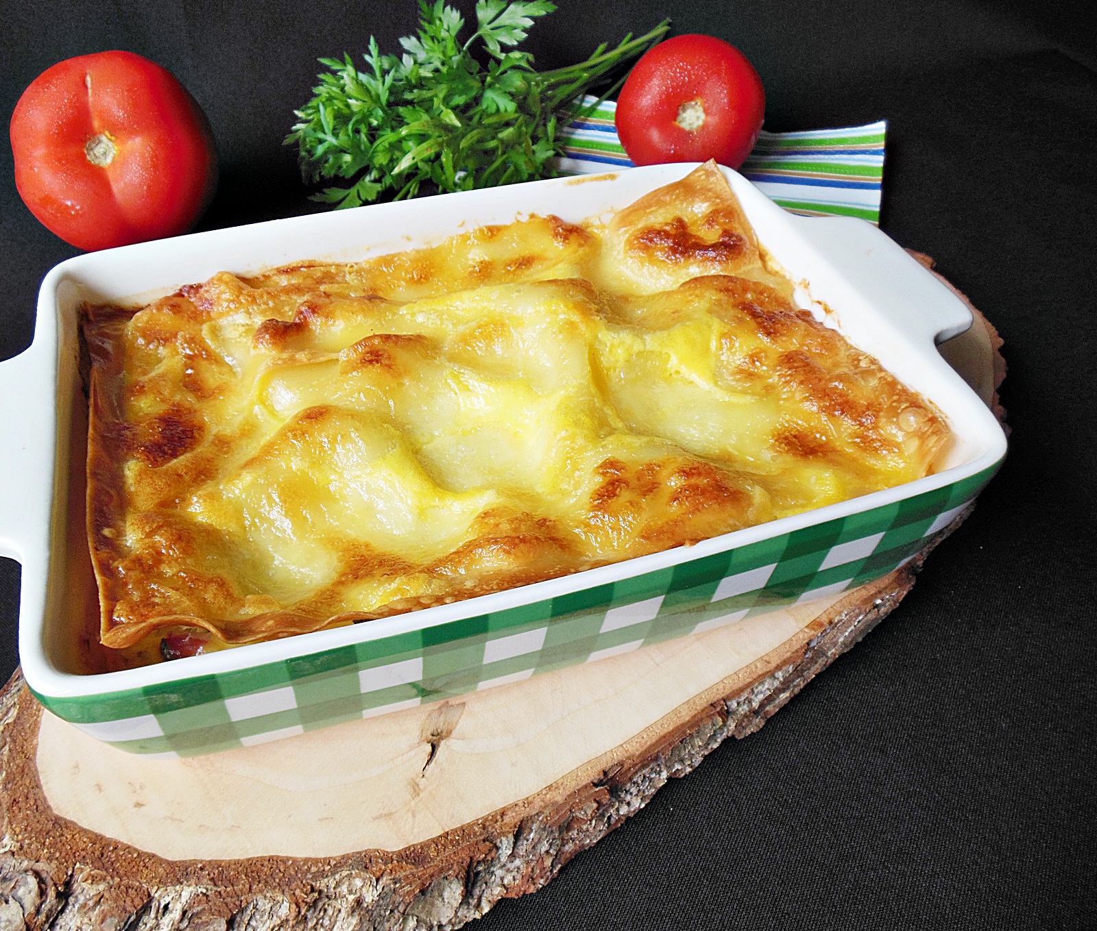 Lasagna cu branza si bacon