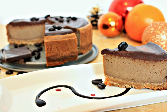 Cheesecake cu rom si cafea