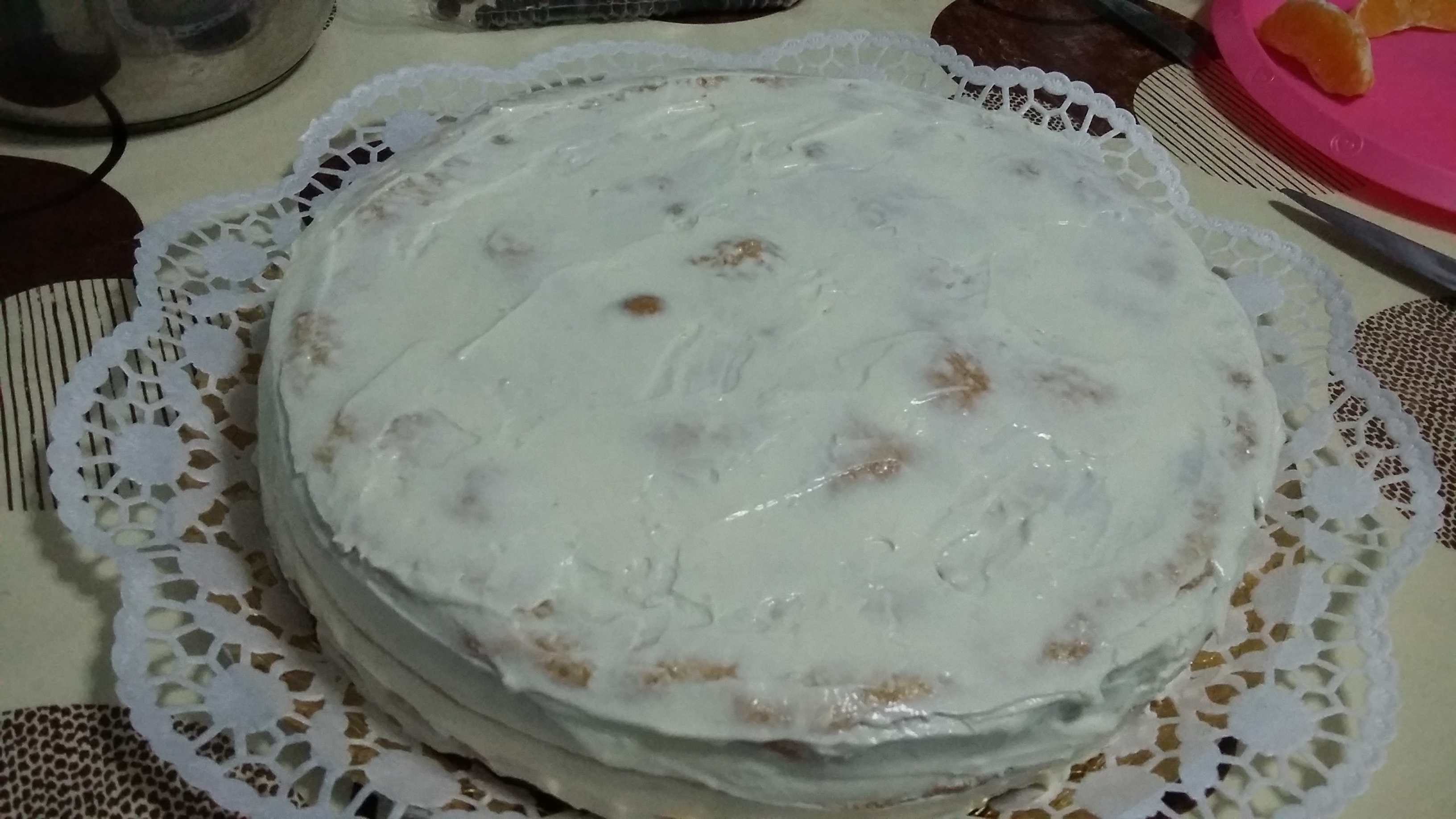 Tort cu crema de lamaie si afine