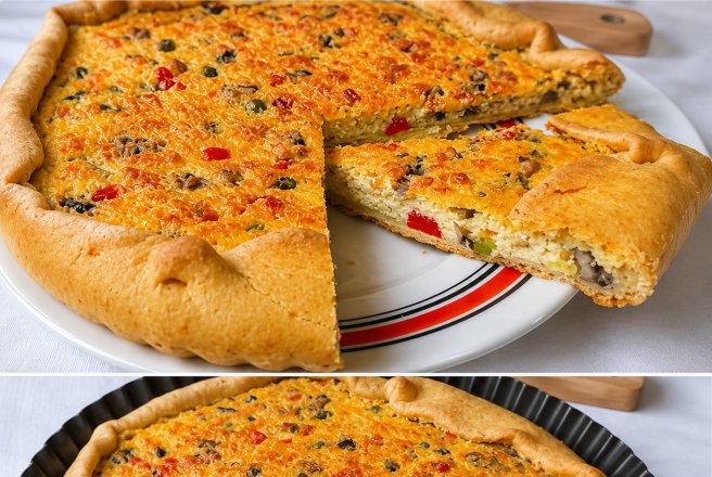 Aperitiv tarta cu branza si legume