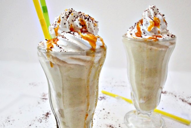 Milkshake cu pepene galben si banane