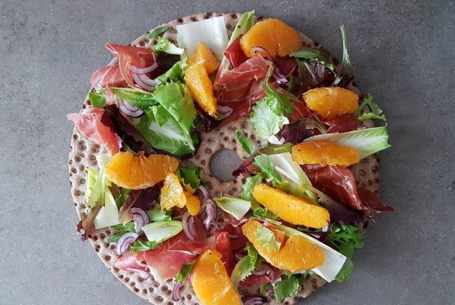 Salata cu andive, Bresaola si portocala