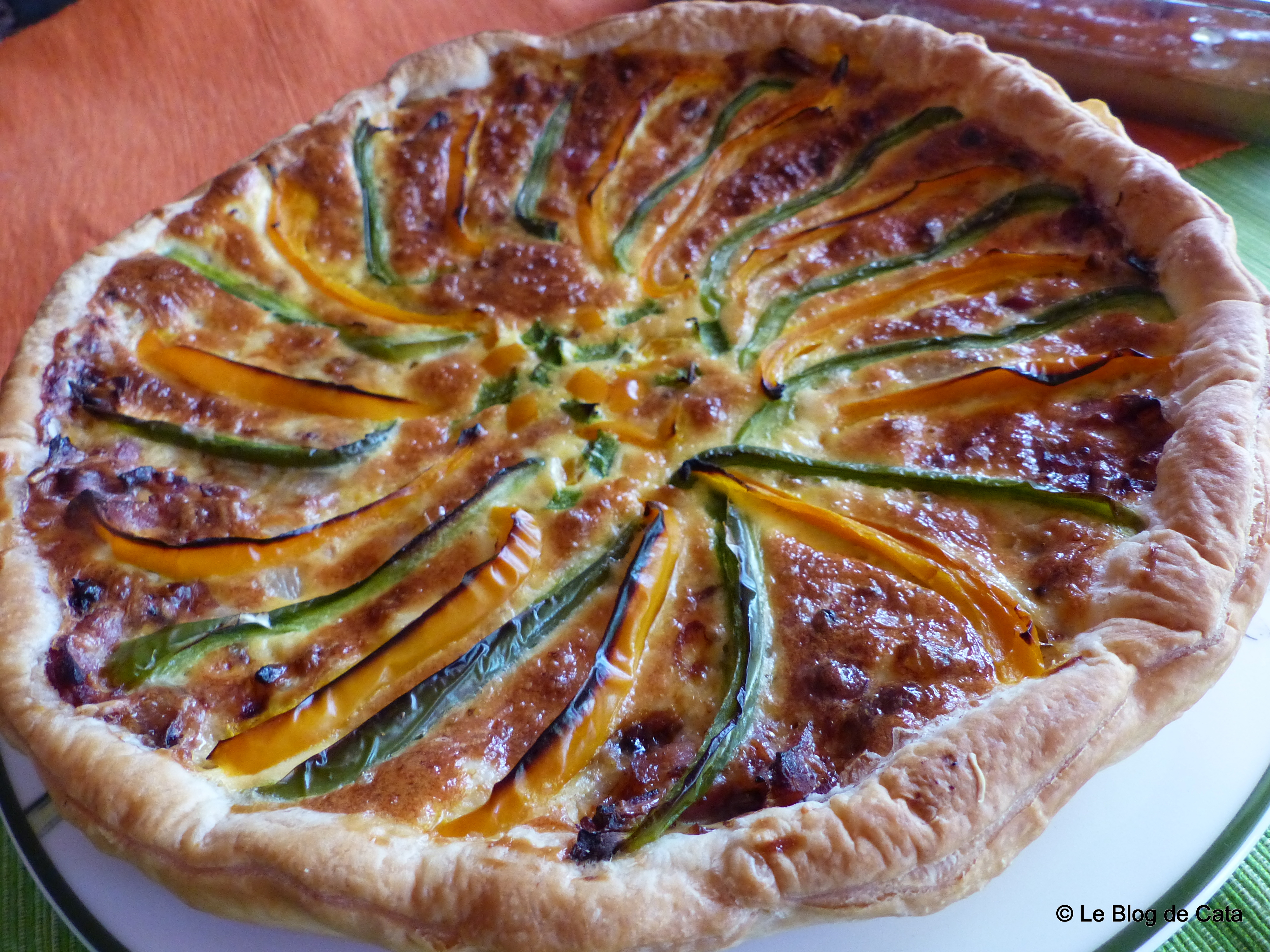 Aperitiv tarta quiche cu ardei