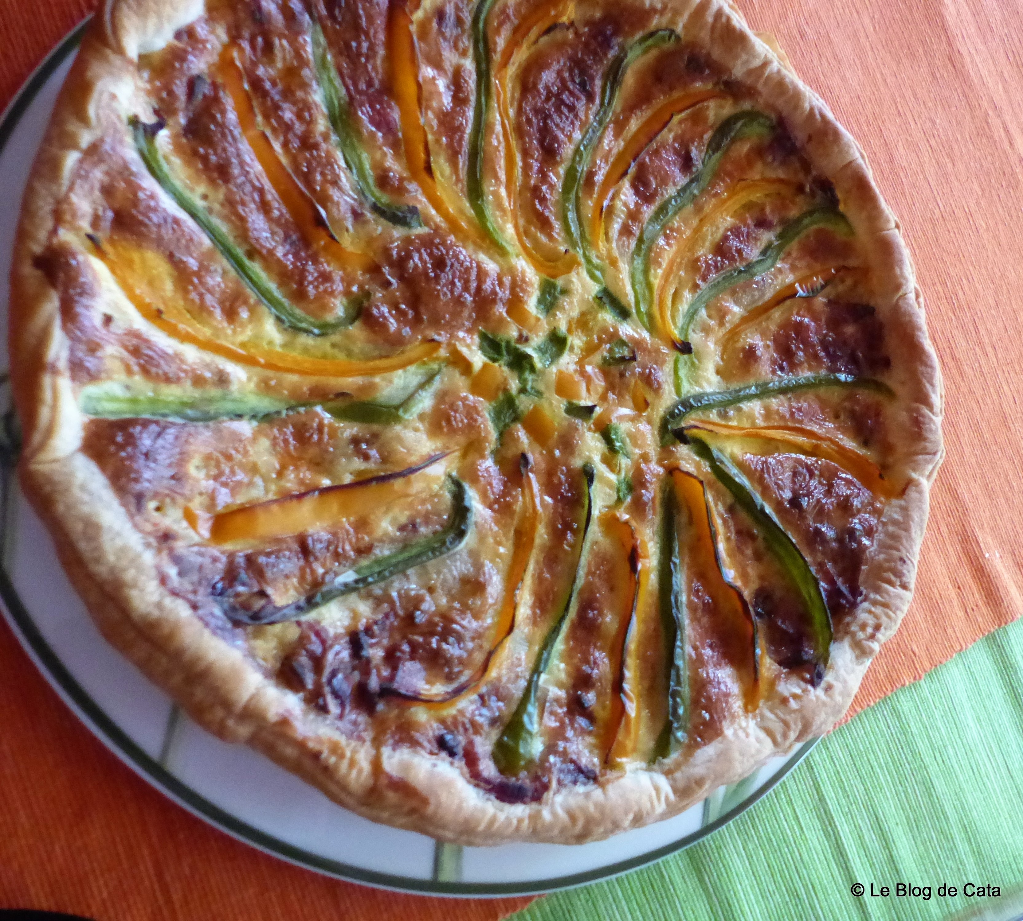 Aperitiv tarta quiche cu ardei