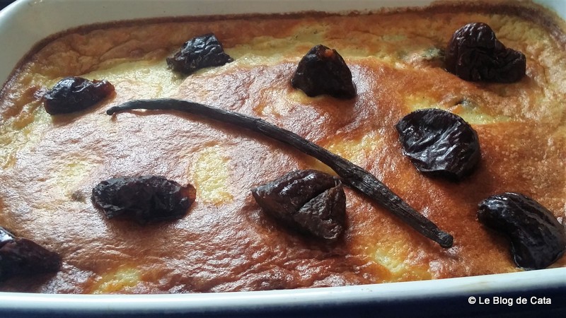 Desert flan/budinca cu prune uscate -  Far Breton